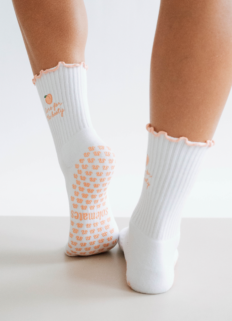 Here For The Booty Grip Socks